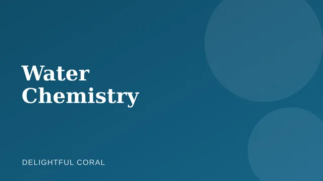 Illustration representing reef water chemistry