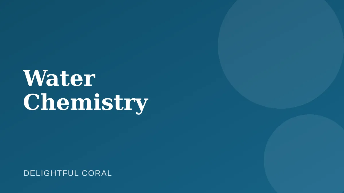 Illustration representing reef water chemistry